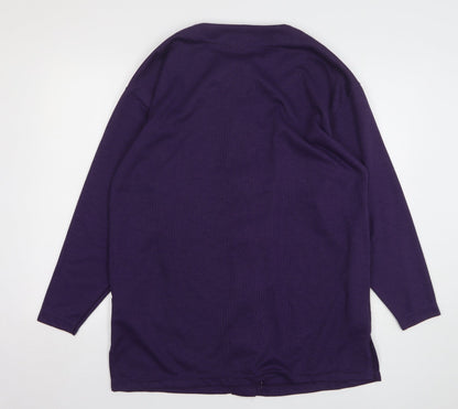 Womens UK Size M South Lodge Purple Cardigan Jumper