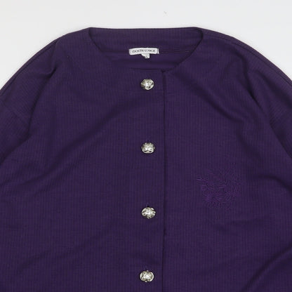 Womens UK Size M South Lodge Purple Cardigan Jumper