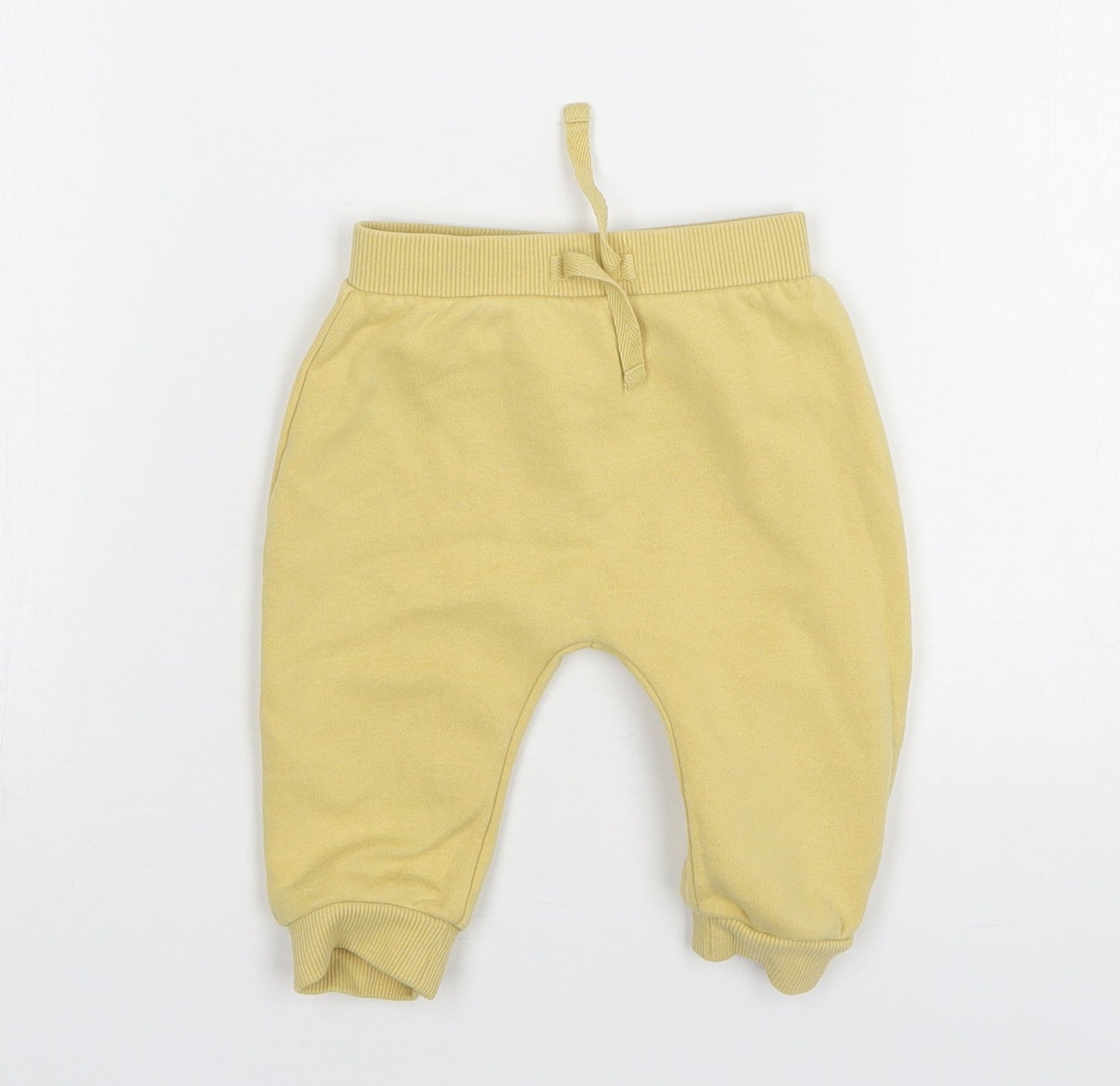 George Baby Yellow Cotton Sweatpants Trousers Size 3-6 Months