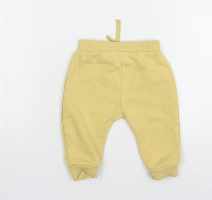 George Baby Yellow Cotton Sweatpants Trousers Size 3-6 Months