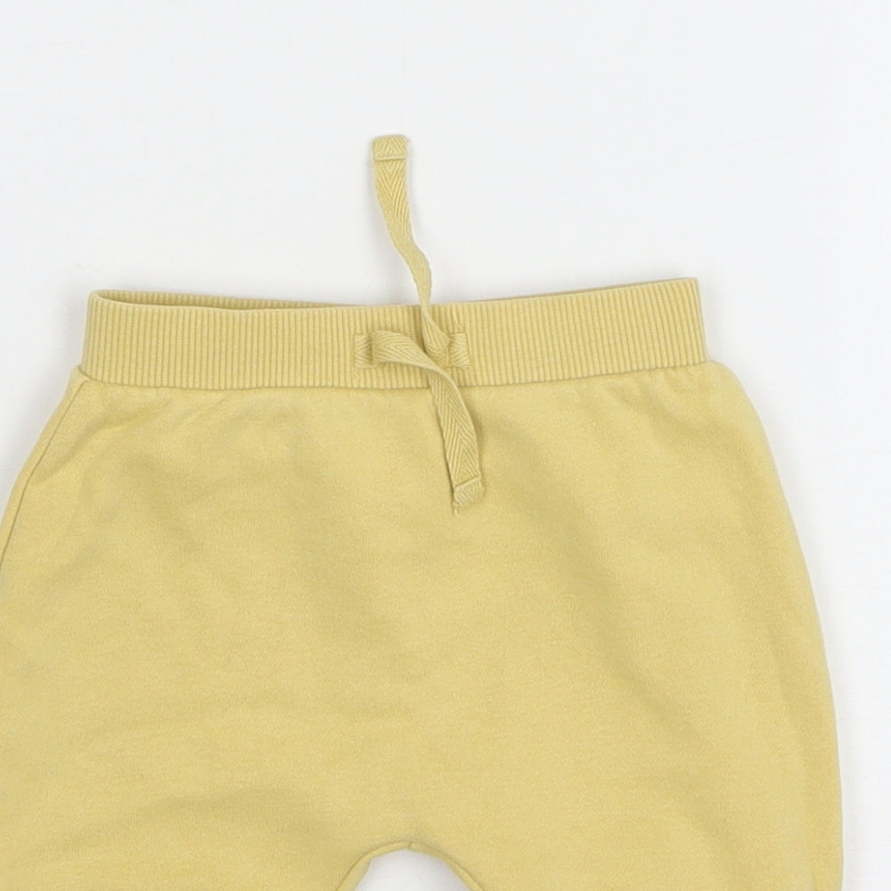 George Baby Yellow Cotton Sweatpants Trousers Size 3-6 Months