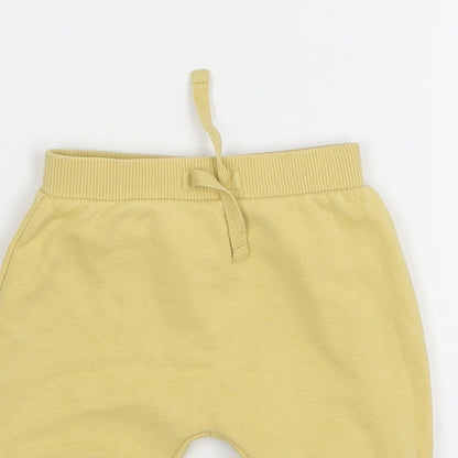 George Baby Yellow Cotton Sweatpants Trousers Size 3-6 Months
