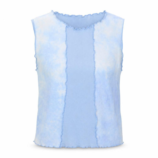 Womens UK Size L Pull&Bear Blue Cropped Tank