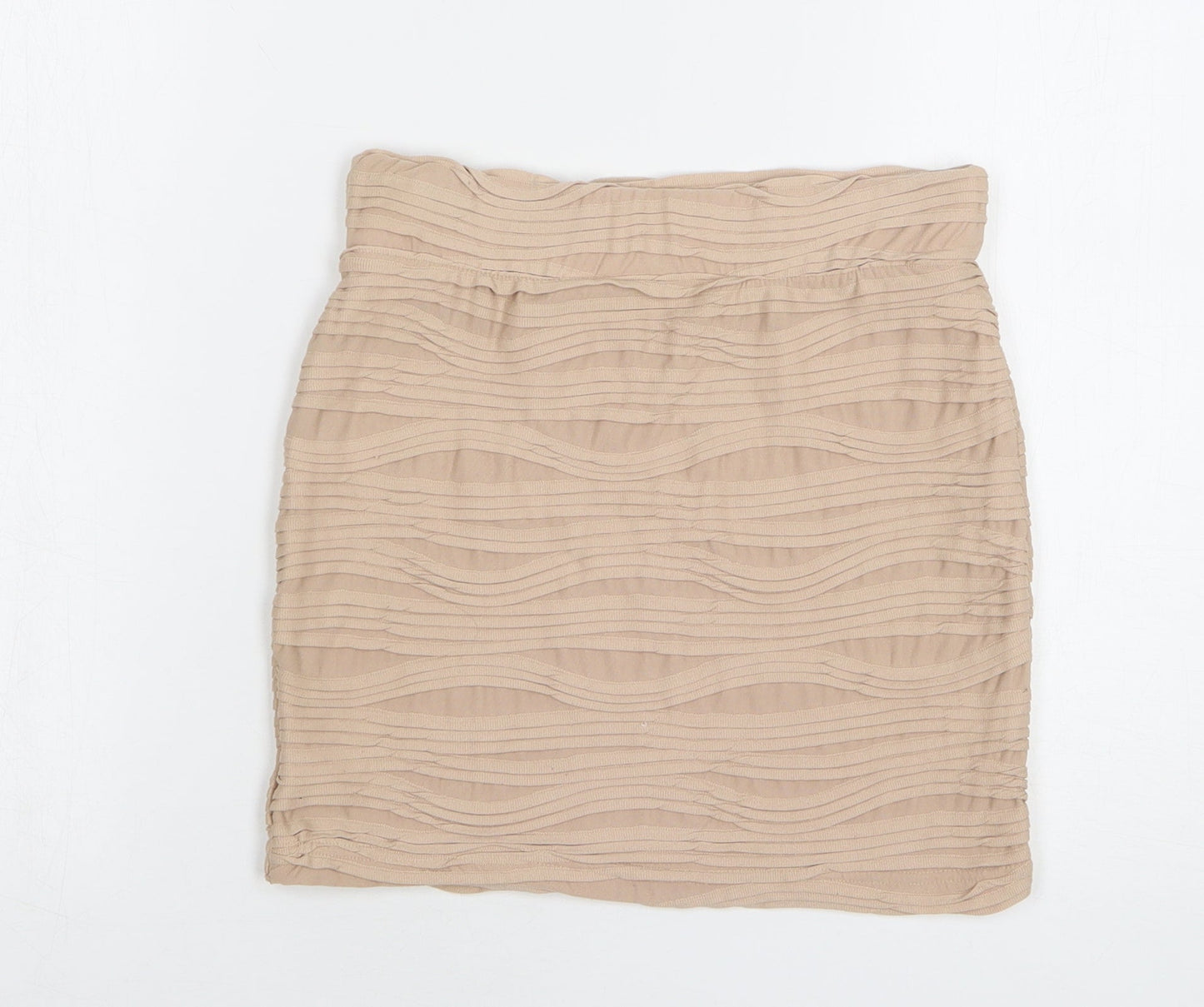 Miss Selfridge Womens Beige Polyester Mini Skirt Size 8