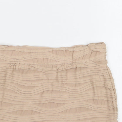 Miss Selfridge Womens Beige Polyester Mini Skirt Size 8