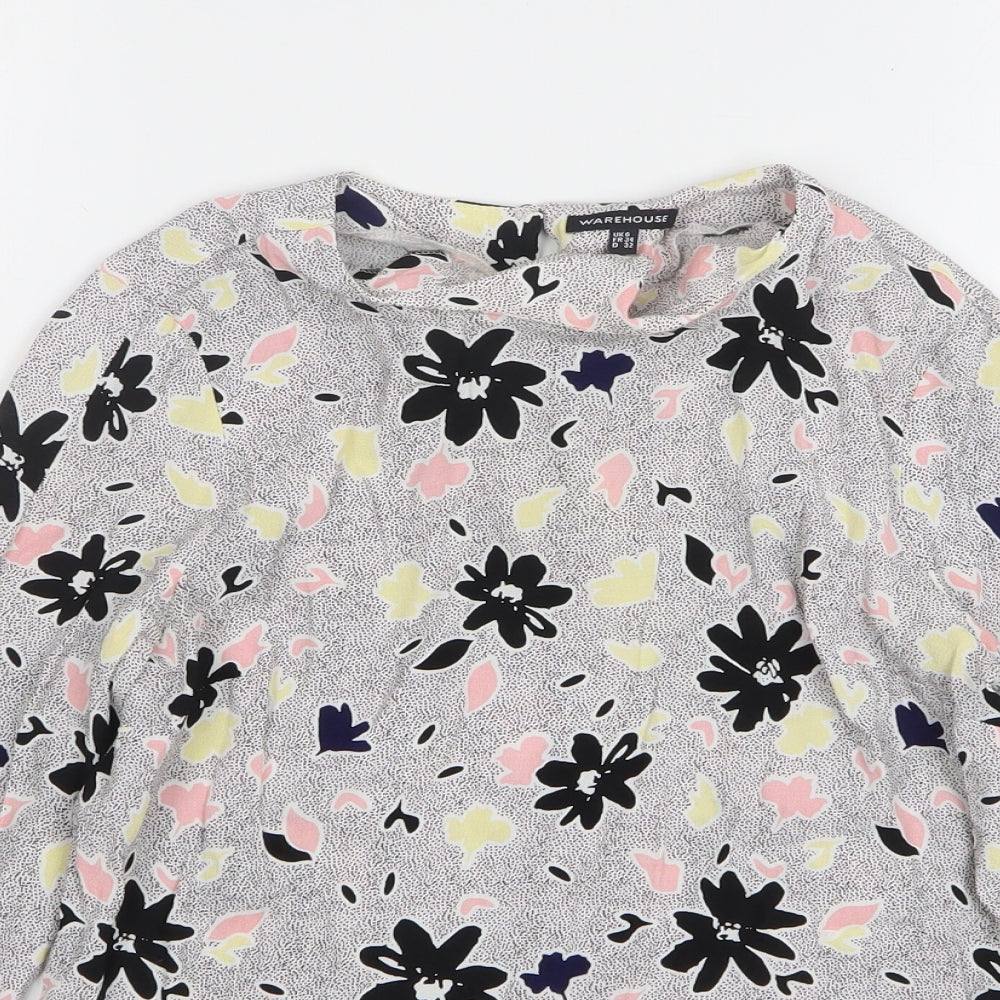 Womens UK Size 6 Warehouse Multicoloured Basic Blouse