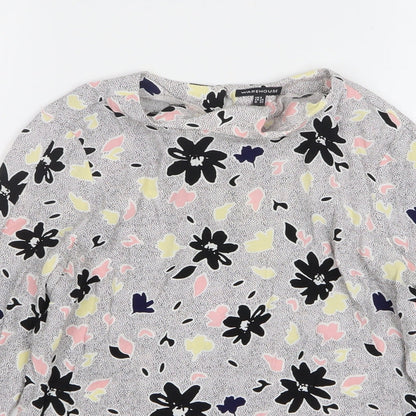 Womens UK Size 6 Warehouse Multicoloured Basic Blouse