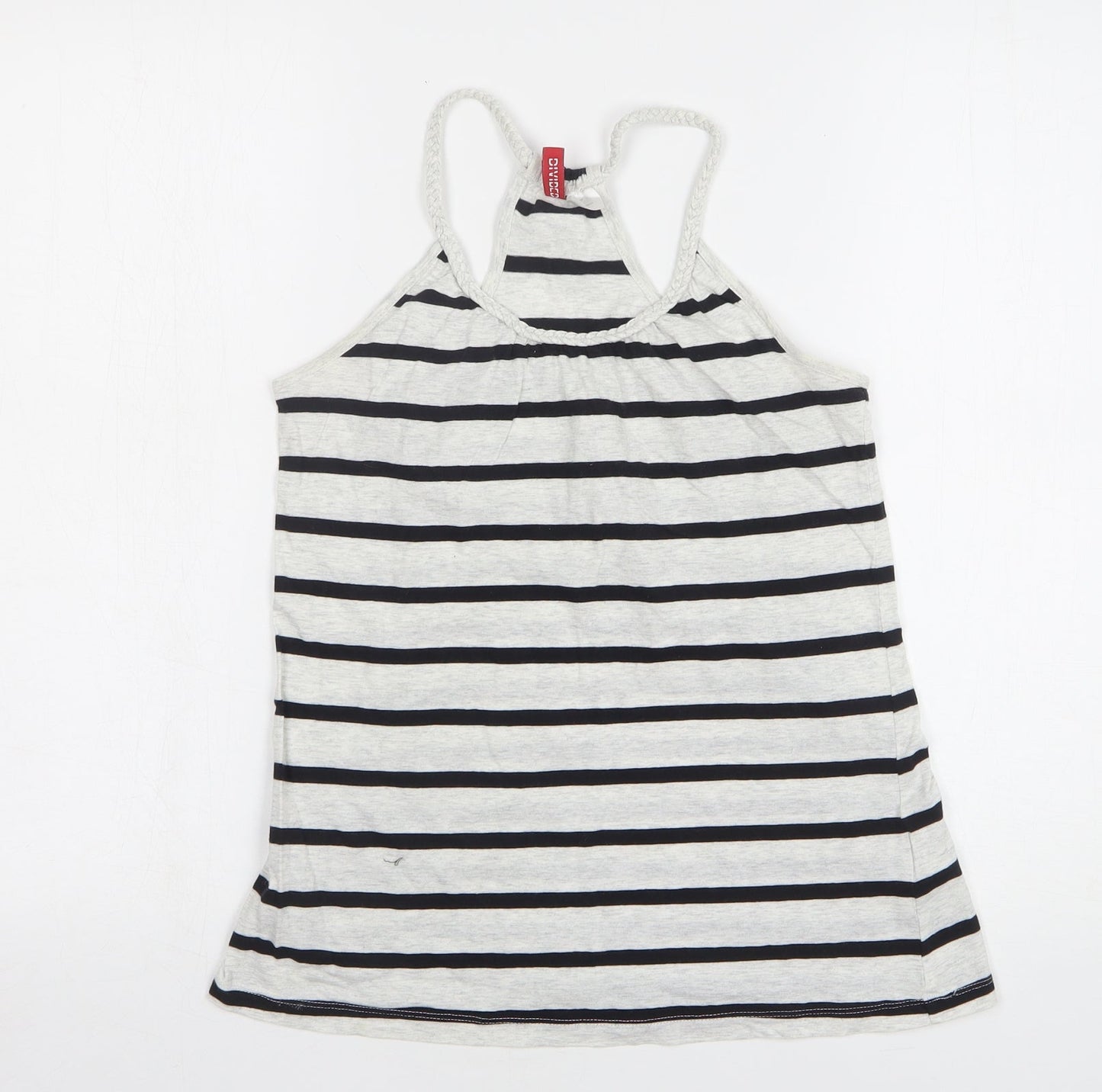 Womens UK Size 6 H&M Grey Basic Tank