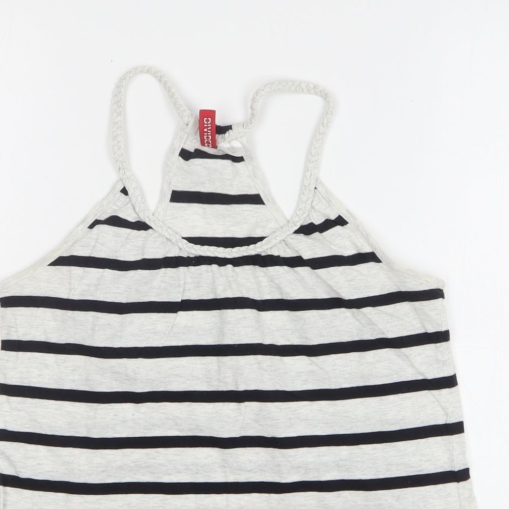 Womens UK Size 6 H&M Grey Basic Tank