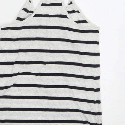 Womens UK Size 6 H&M Grey Basic Tank