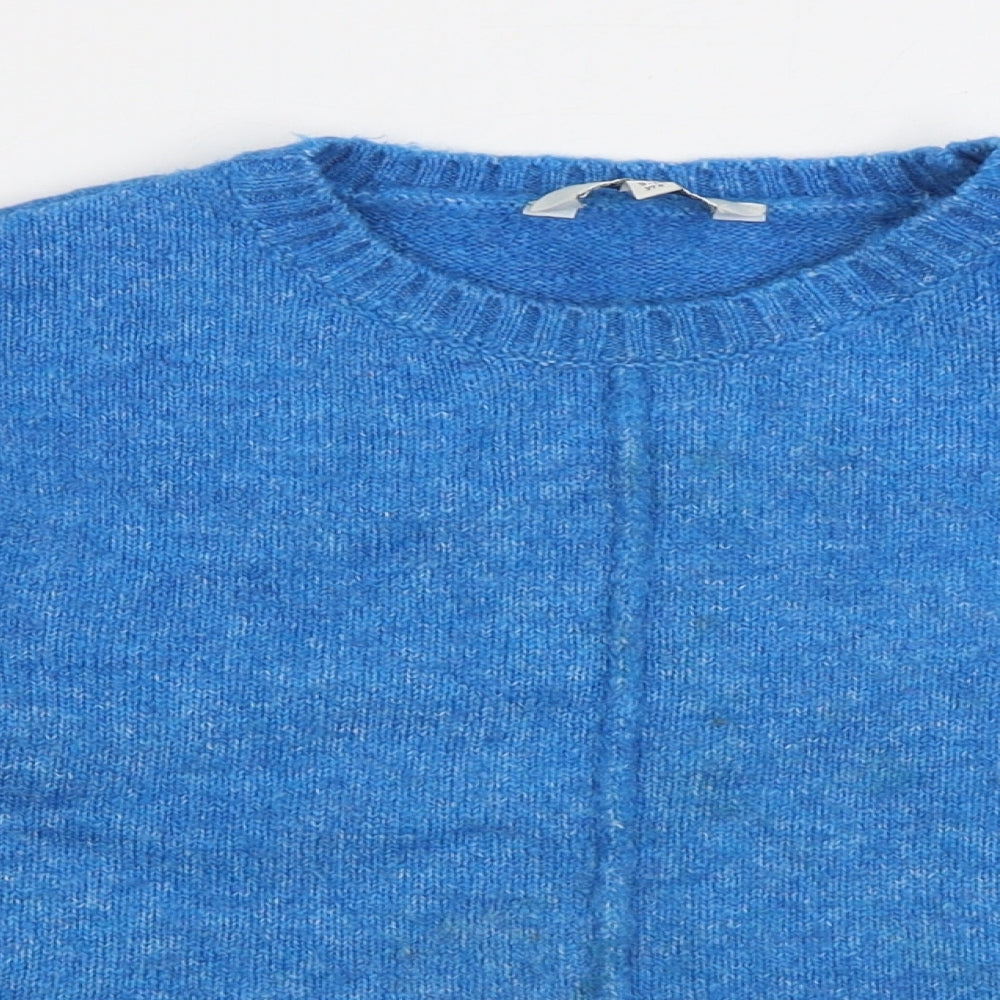 Mis E-Vie Girls Blue Round Neck Acrylic Pullover Jumper Size 9-10 Years Pullover