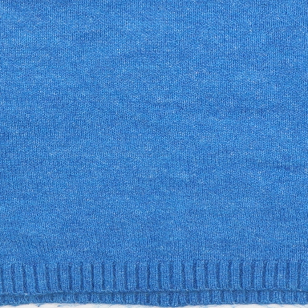Mis E-Vie Girls Blue Round Neck Acrylic Pullover Jumper Size 9-10 Years Pullover