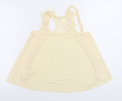 Womens UK Size 6 River Island Beige Basic Tank