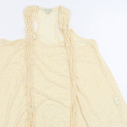 Womens UK Size 6 River Island Beige Basic Tank