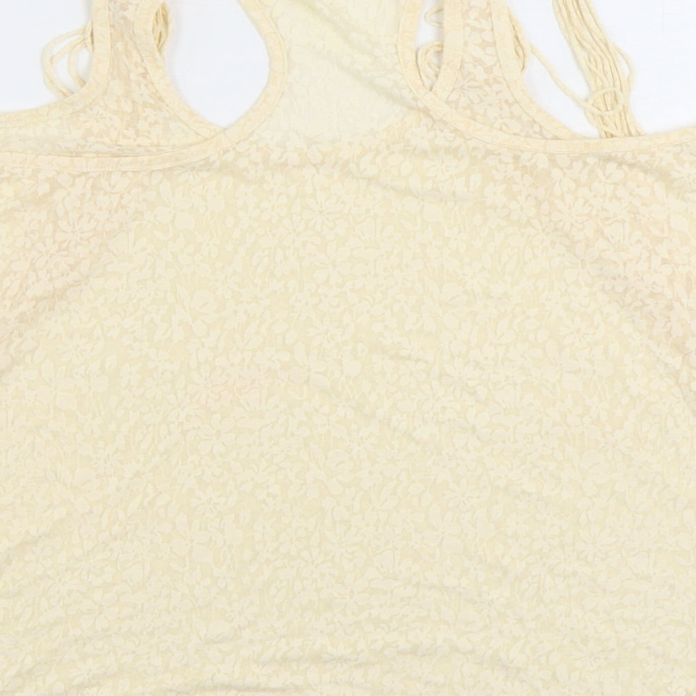 Womens UK Size 6 River Island Beige Basic Tank