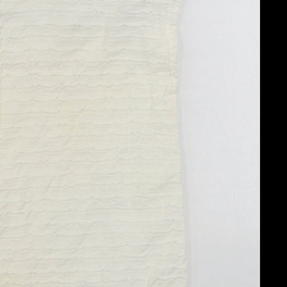 Topshop Womens White Cotton Bodycon Size 8 Off the Shoulder Pullover