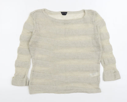 Womens UK Size 8 Topshop Beige Pullover Jumper