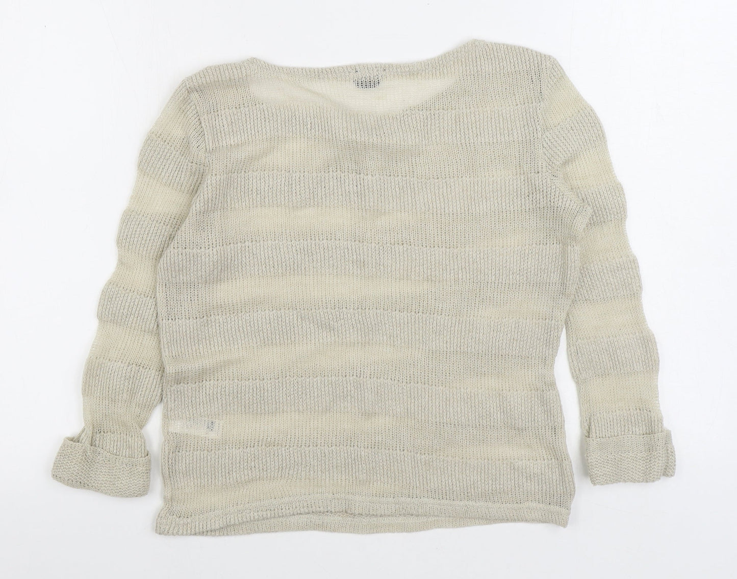 Womens UK Size 8 Topshop Beige Pullover Jumper