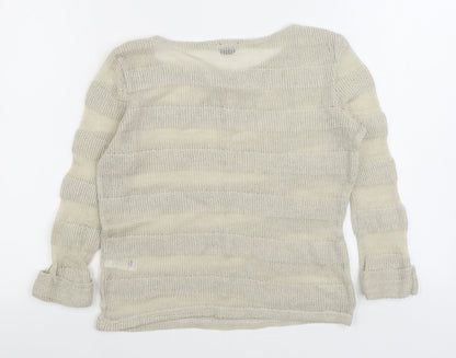 Womens UK Size 8 Topshop Beige Pullover Jumper