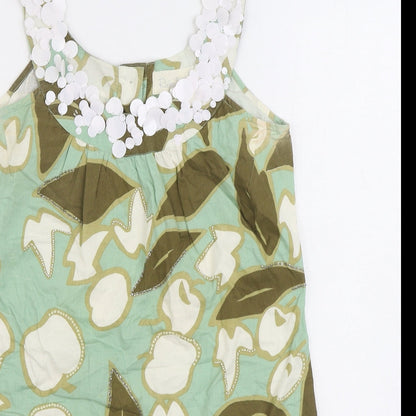 Womens UK Size 10 River Island Green Basic Tank