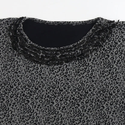 Womens UK Size 18 Preworn Black Basic T-Shirt