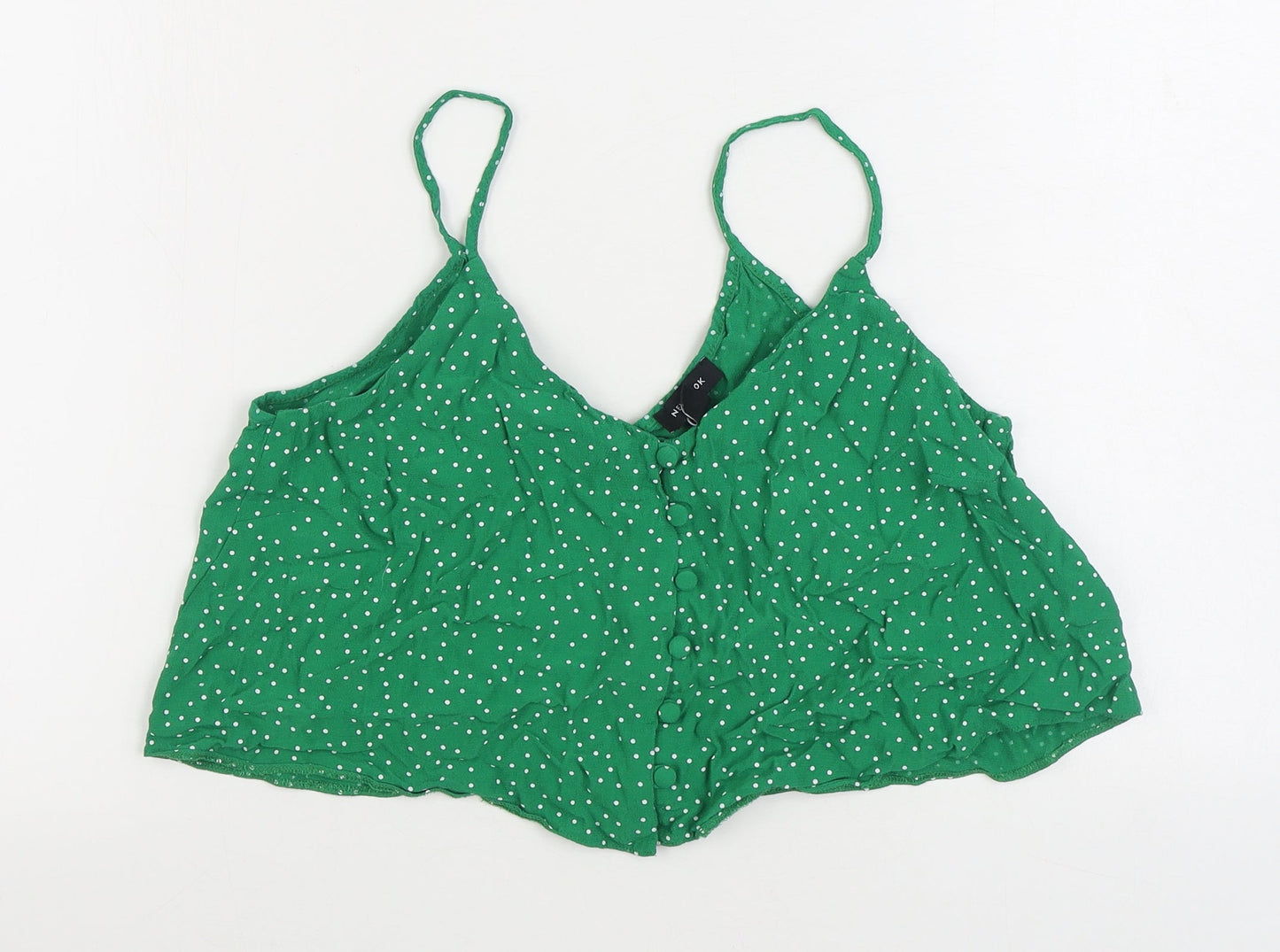 Womens UK Size 12 New Look Green Camisole Tank