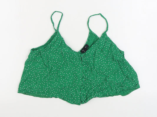Womens UK Size 12 New Look Green Camisole Tank