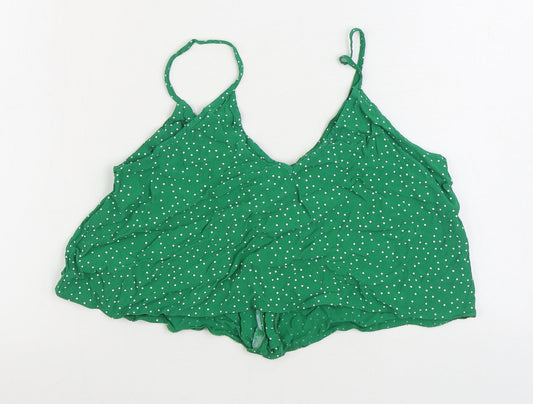 Womens UK Size 12 New Look Green Camisole Tank