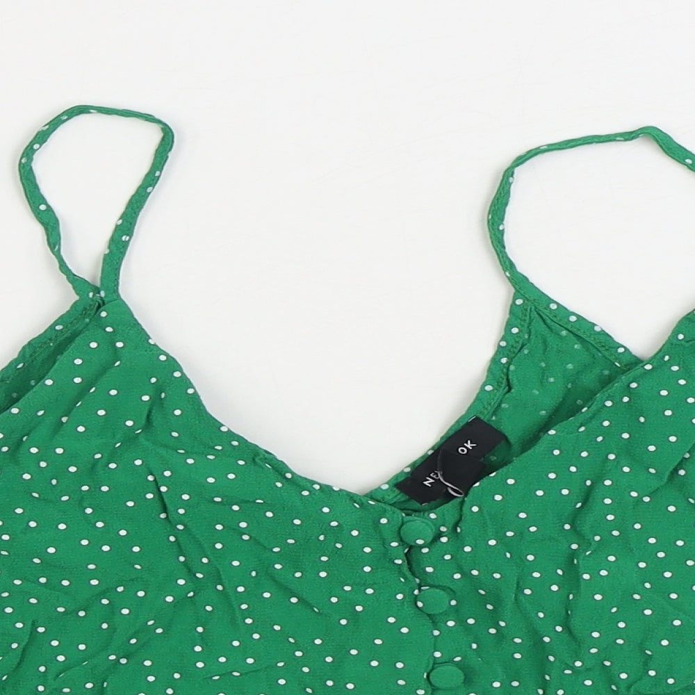 Womens UK Size 12 New Look Green Camisole Tank