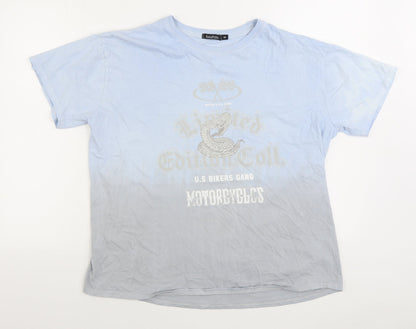 Mens UK Size M Boohoo Blue  T-Shirt