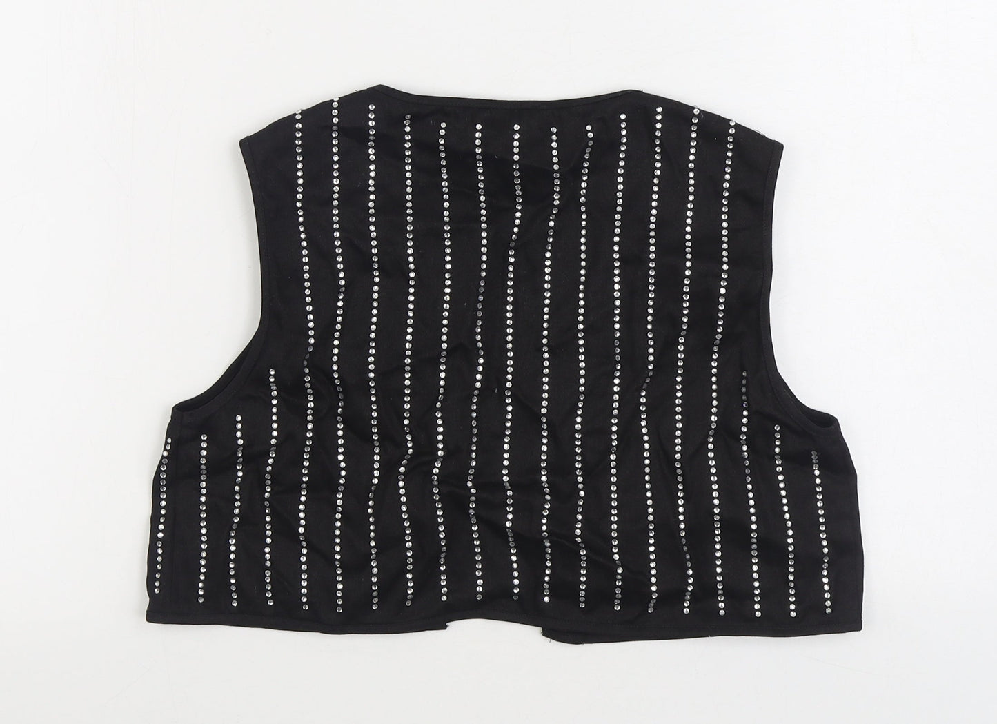 Womens UK Size S PRETTYLITTLETHING Black Gilet