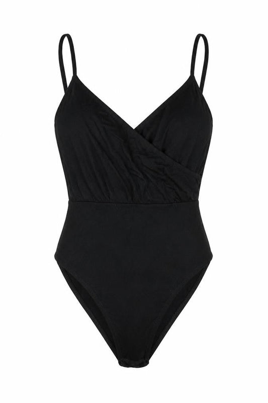 Womens UK Size 10 New Look One-Piece Black Bodysuit