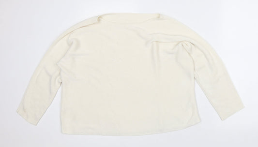 Womens UK Size M Preworn Beige Pullover Jumper