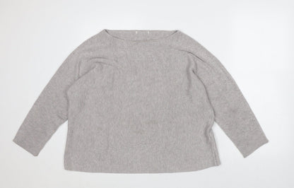 Womens UK Size M Preworn Grey Pullover Jumper