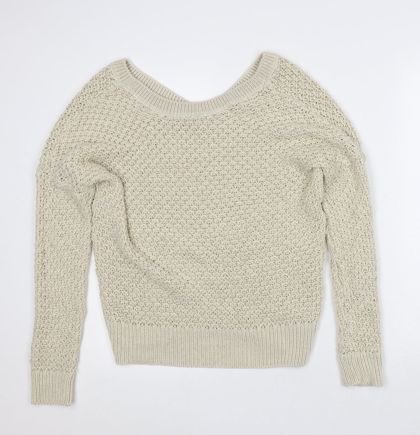 Womens UK Size M NEXT Beige Pullover Jumper