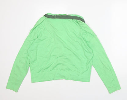 Womens UK Size 12 NEXT Green Wrap Jumper