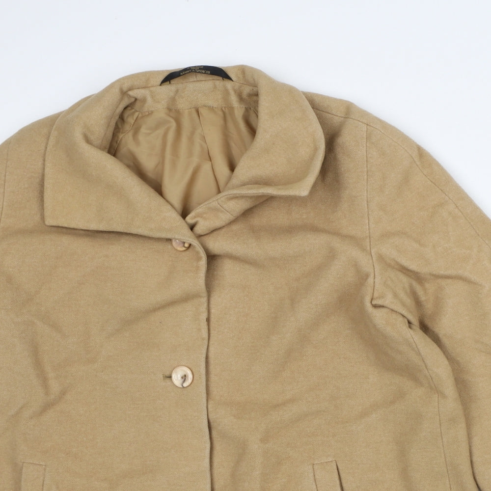 Womens UK Size 10 Marks and Spencer Brown Trench Coat