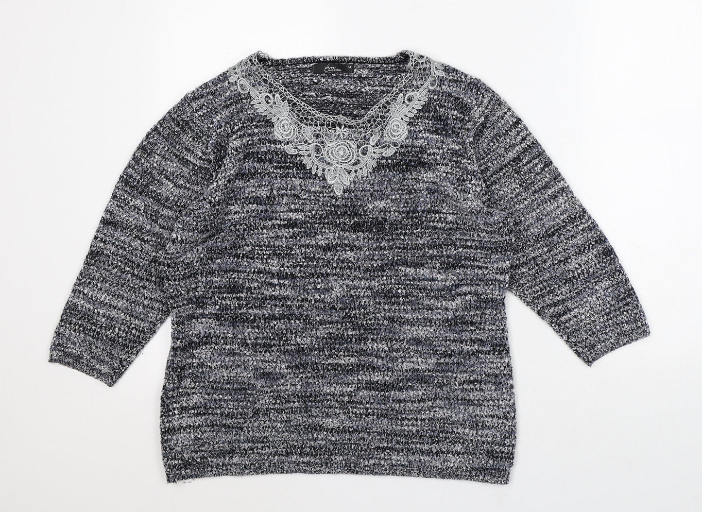 Womens UK Size M Bonmarché Grey Pullover Jumper