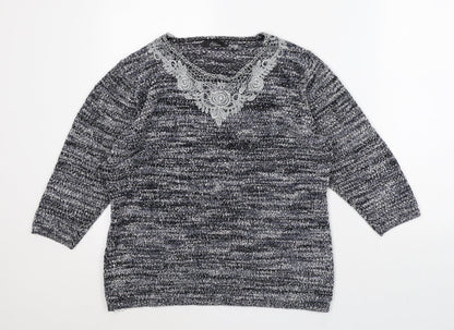 Womens UK Size M Bonmarché Grey Pullover Jumper