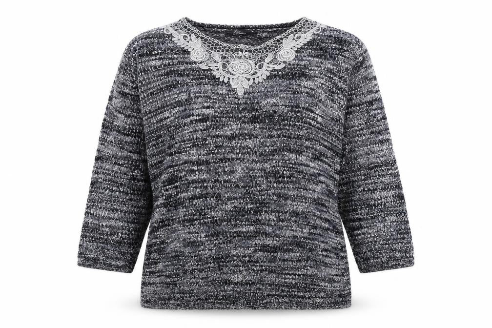Womens UK Size M Bonmarché Grey Pullover Jumper