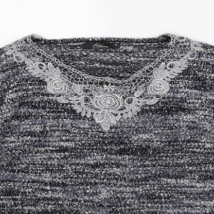 Womens UK Size M Bonmarché Grey Pullover Jumper