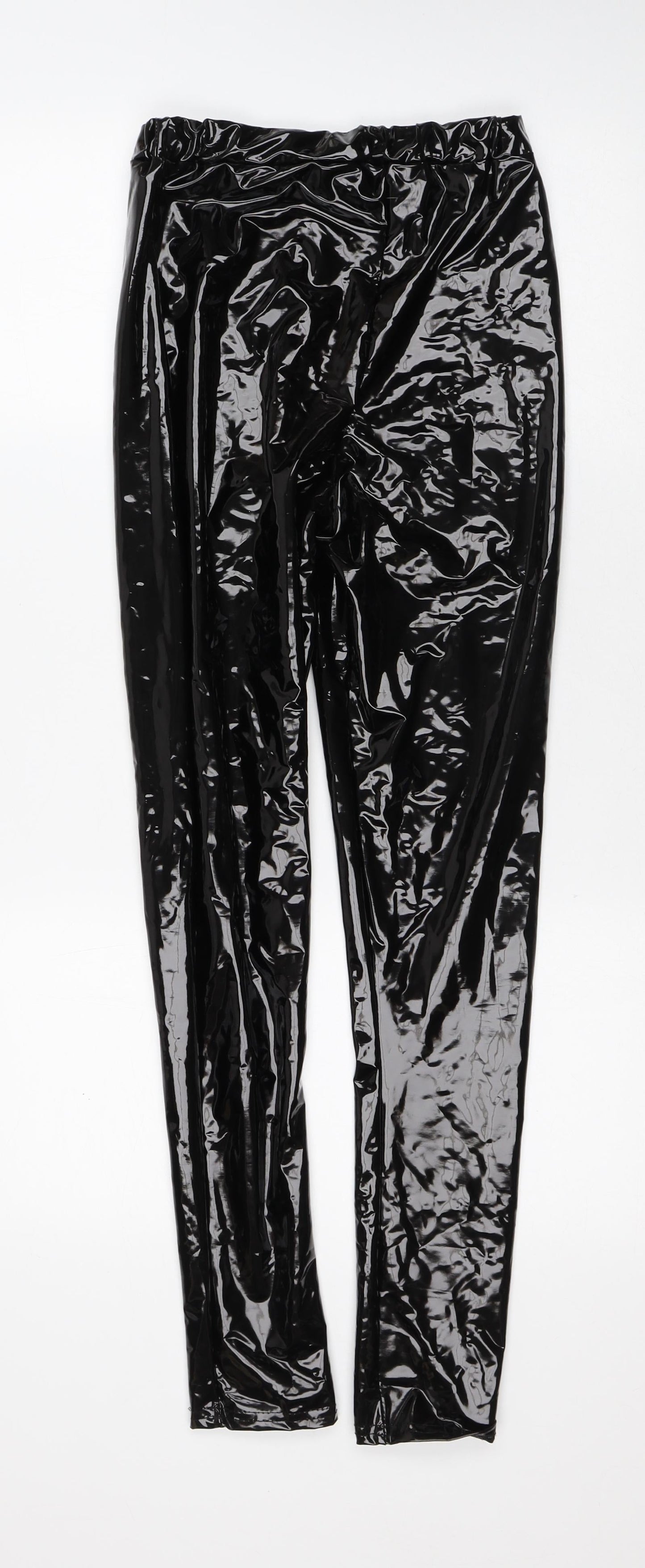 Womens UK Size 8 Preworn Regular Fit Capri Black Trousers