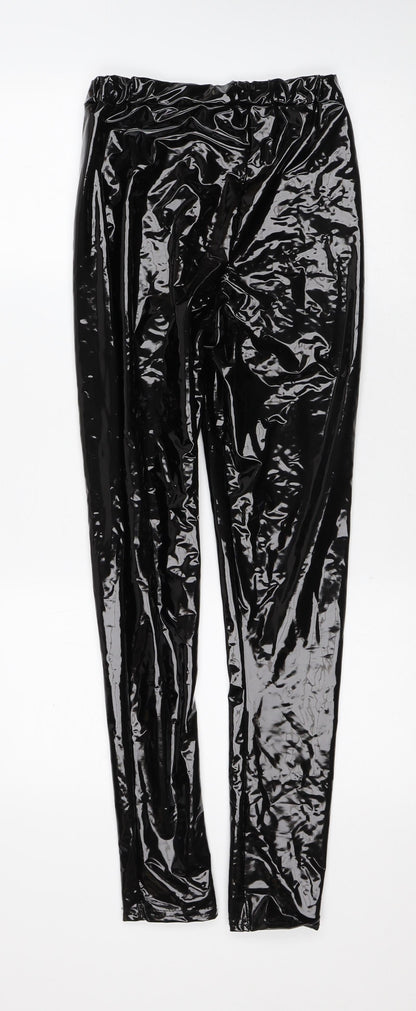 Womens UK Size 8 Preworn Regular Fit Capri Black Trousers