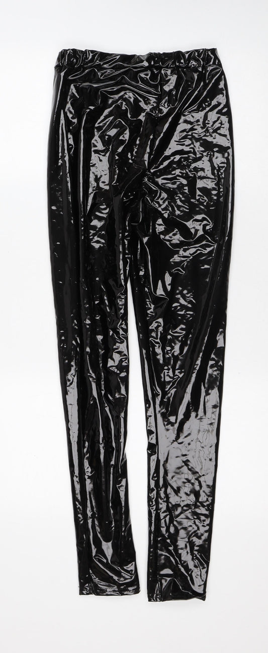 Womens UK Size 8 Preworn Regular Fit Capri Black Trousers