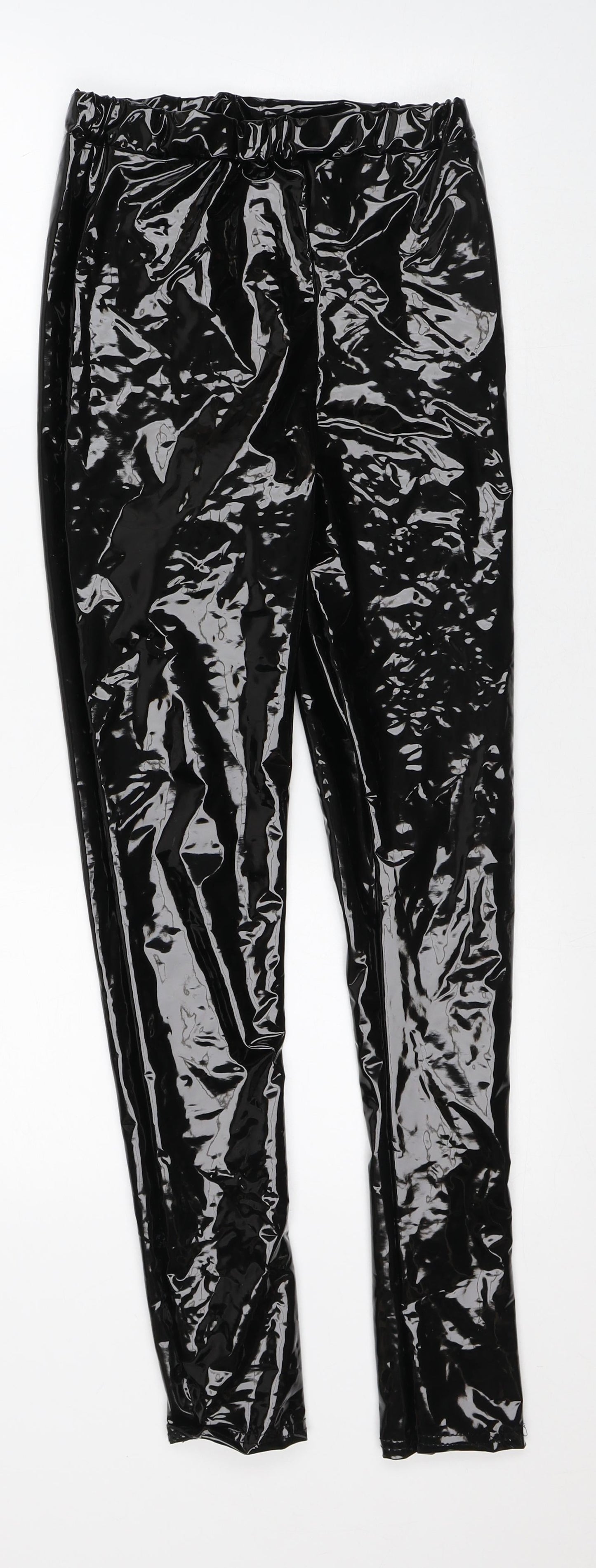 Womens UK Size 8 Preworn Regular Fit Capri Black Trousers