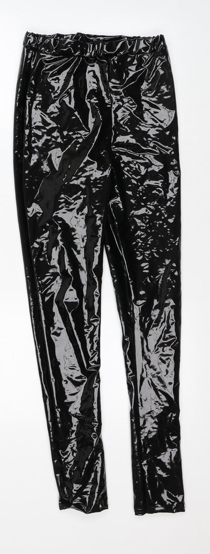 Womens UK Size 8 Preworn Regular Fit Capri Black Trousers