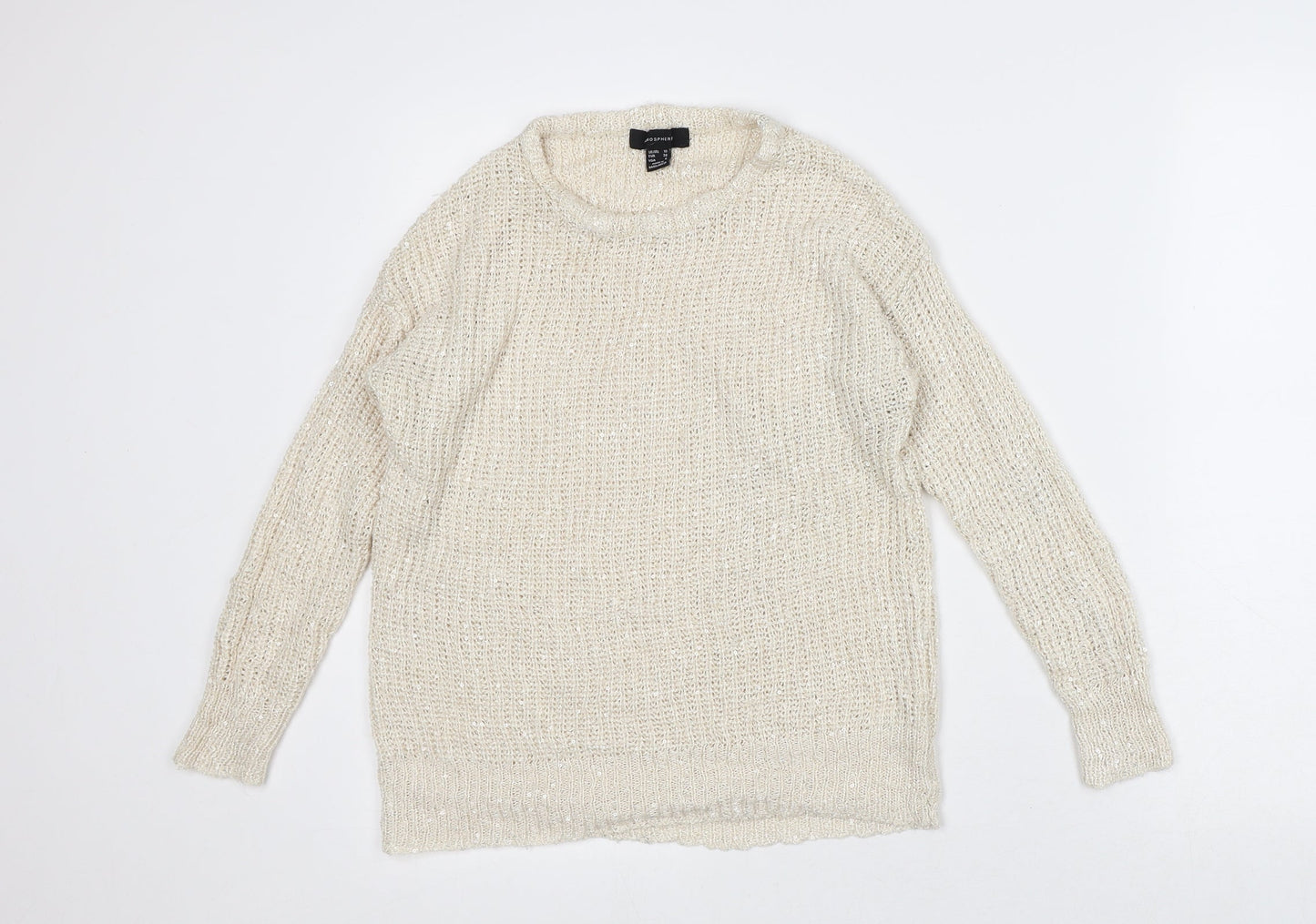 Womens UK Size 10 Atmosphere Beige Pullover Jumper
