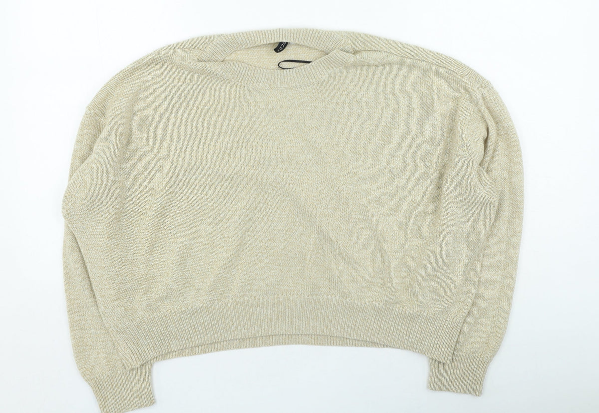 Womens UK Size L H&M Beige Pullover Jumper