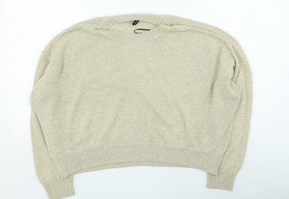 Womens UK Size L H&M Beige Pullover Jumper