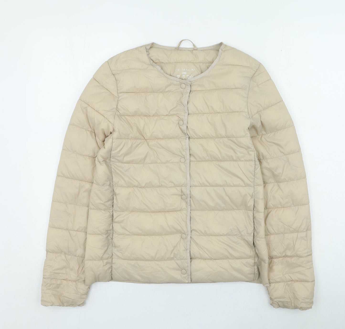 Primark Womens Beige Rain Coat Coat Size 4 Snap